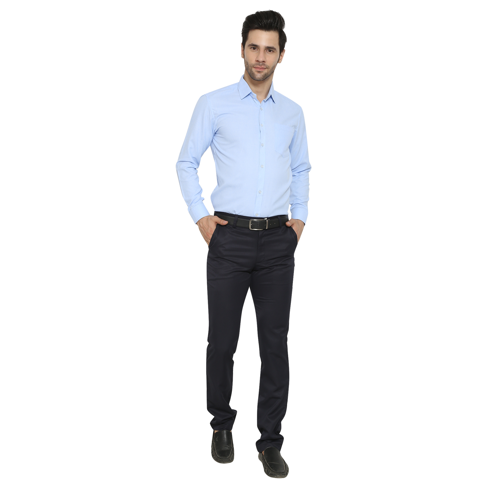 Formal blue shirt men's