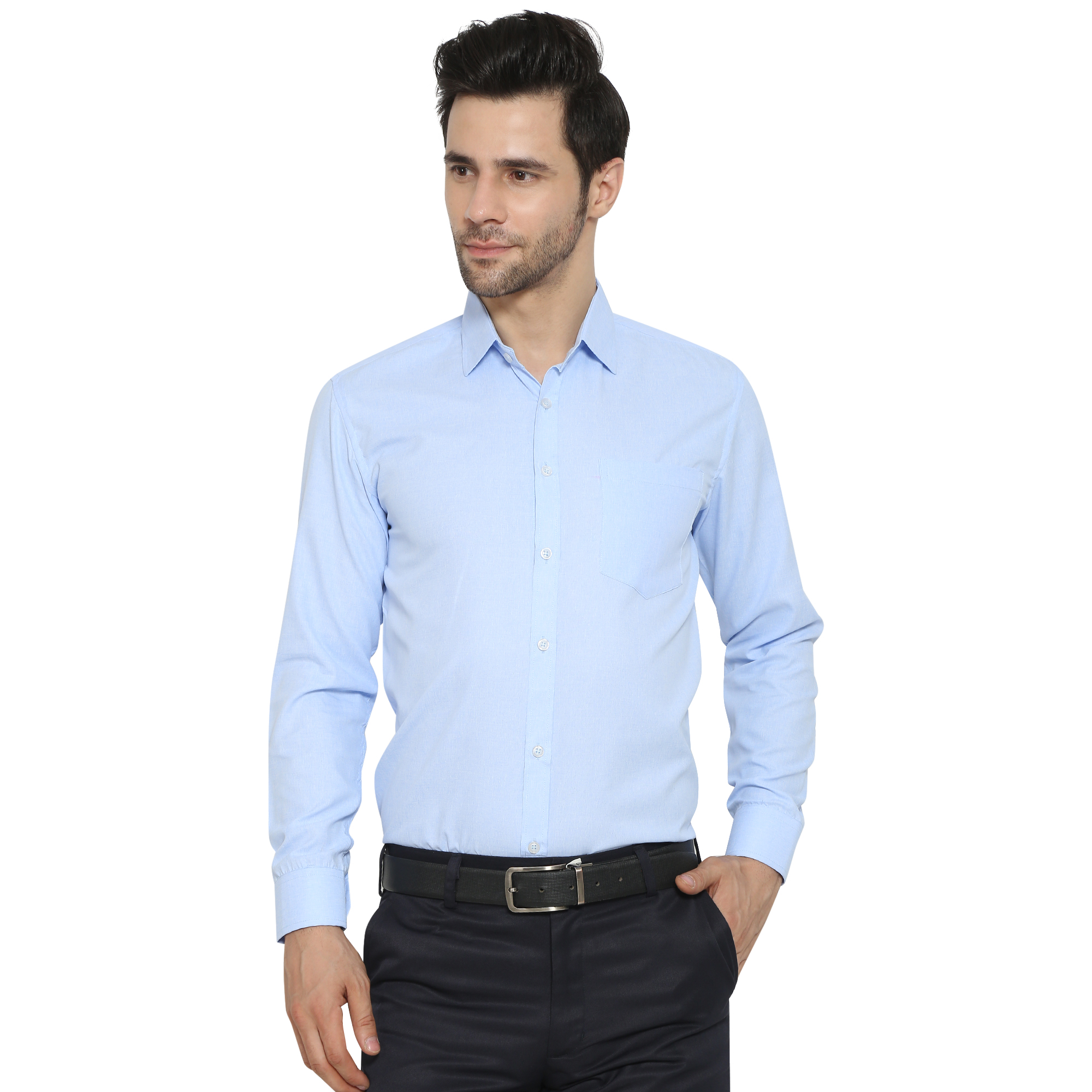 Formal blue shirt men's