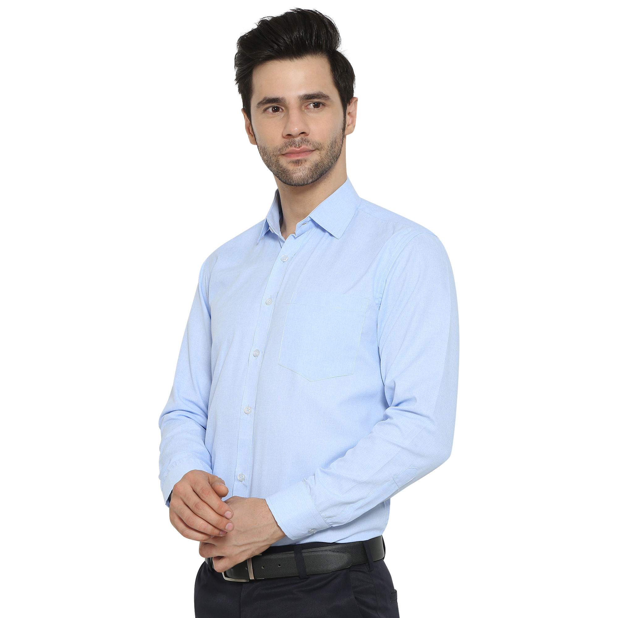 Formal blue shirt men's